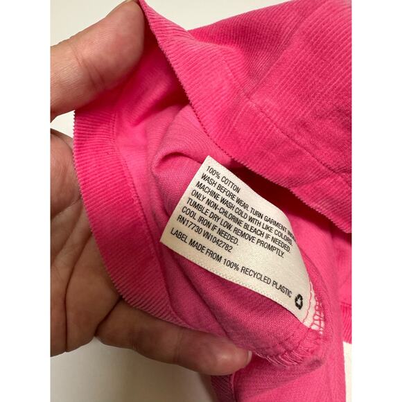 Cherokee Girls Skirt Sz 12 Mo Hot Paradise Pink Corduroy Faux Pockets Buttons - Picture 6 of 6